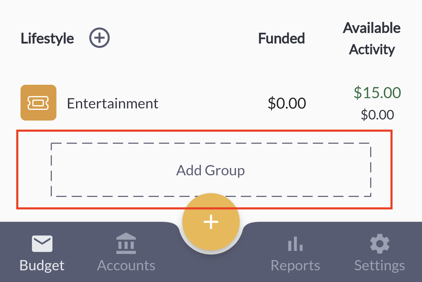 Adding category group example